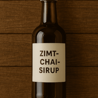 Zimt-Chai-Sirup von Zimtwirbel – handgemacht in Linz, würzig-aromatisch mit Zimt und Chai-Gewürzen